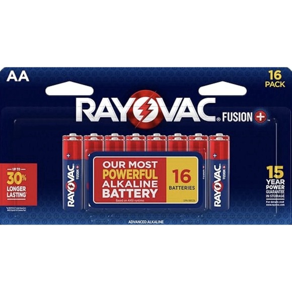 Rayovac Other - Rayovac Fusion AA Batteries (16 Pack), 16 Count (Pack of 1), Multicolor